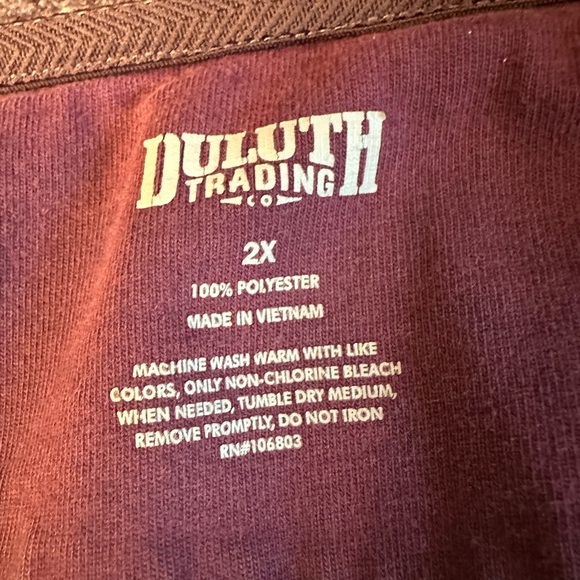 Duluth Trading Co Full Zip Fleece Jacket ZipperPockets Women's 2XL purple - Picture 5 of 8